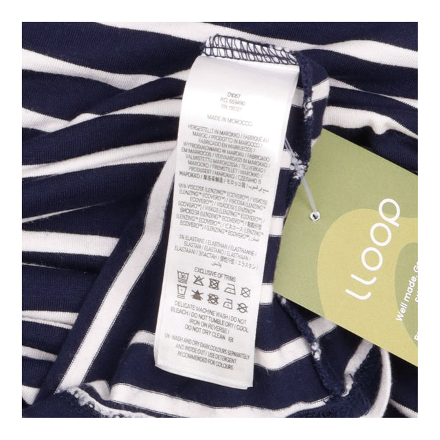 Midi Dress Navy Stripe Jersey Short Sleeve