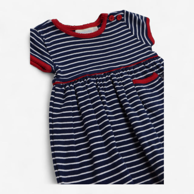 Dress Jersey Navy with White Stripe and Red Trim
