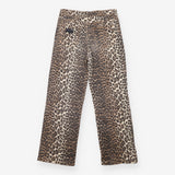 Leopard Print Organic Cotton Straight Leg Jeans