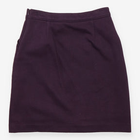 Aubergine Sixties Ponte A-Line Mini Skirt
