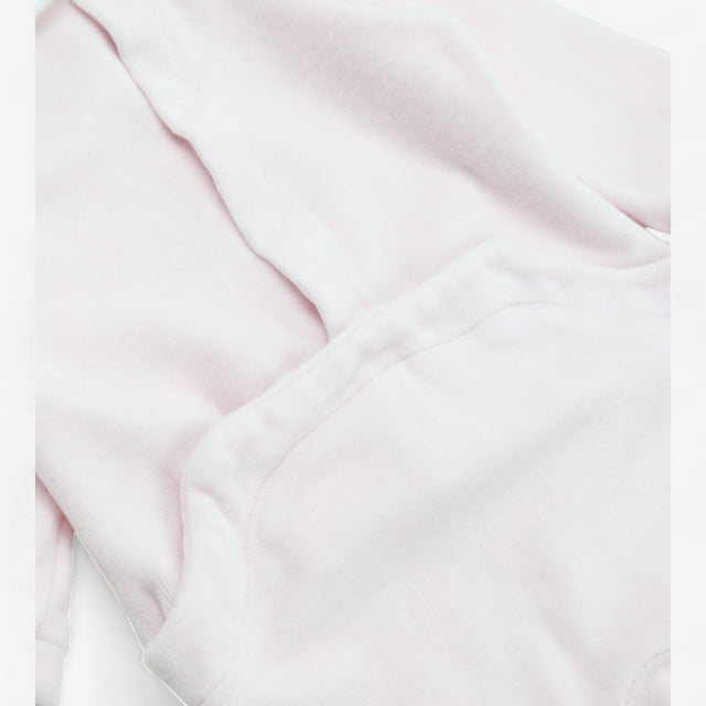 Sleepsuit velour pink collared bunnies
