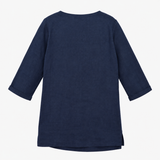 Dress Navy Blue Tunic Style 3/4 Sleeve Pockets