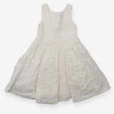Dress white woven textured