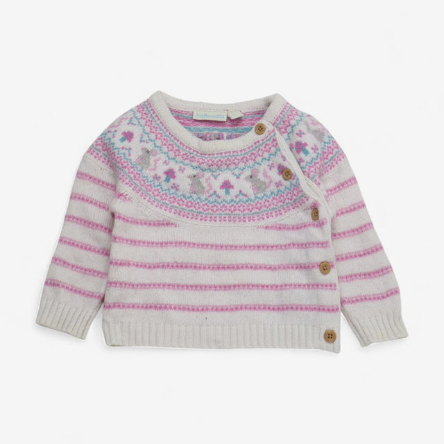 Outfit grey and white knitted mouse