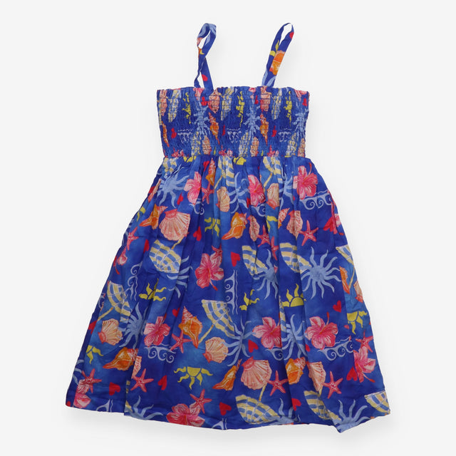 Seafolly Strap Dress Blue Seashell Print