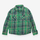 Shirt green check LS