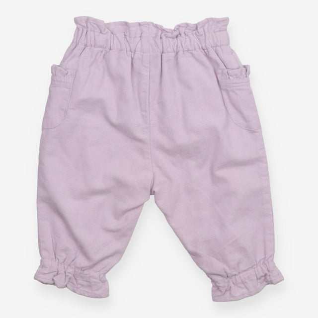 Cargo Trousers Pull On Ribbed Lilac