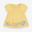 Smock top SS yellow  dinos