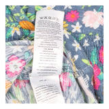 Teal Blue Tropical Hibiscus Floral Nursing Midi Dr