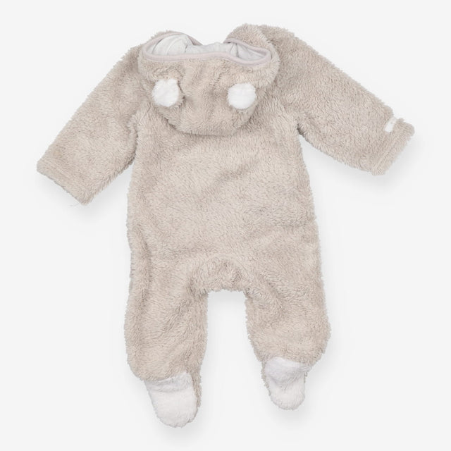 Cream Fleece Pramsuit Star Lining