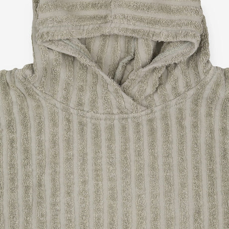 Poncho green towelling stripe