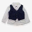 Outfit shirt white navy waist coat