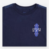 Tee Navy Skateboard 1989 in front and Skate in the