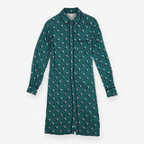 Dress green with polka dot