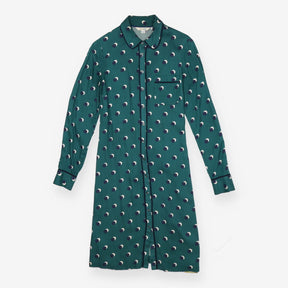 Dress green with polka dot