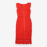 Red Guipure Floral Lace Ladder Trim Fi