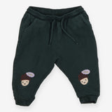 Green jersey joggers with acorns