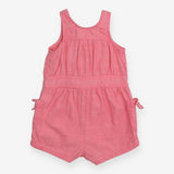 Playsuit pink tie waist