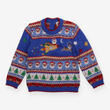 Festive knit sweater santa rocket sleigh