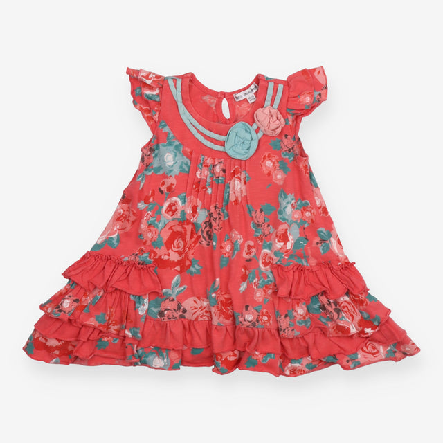 Dress red floral
