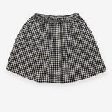 Skirt black white check