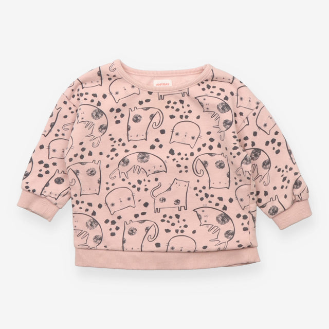 Sweater jersey pink cat