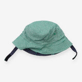 Sun Hat Green & Navy With Dinosaurs 