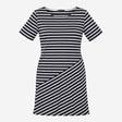 Navy White Breton Stripe 100% Cotton Asymmetric Pa