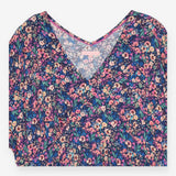 Maxi Dress Navy Multicolour Floral V Neck Tiered