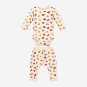 Outfit Bodysuit and leggings cream bears