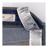 Straight Jeans Mid Blue Stretch Short Length