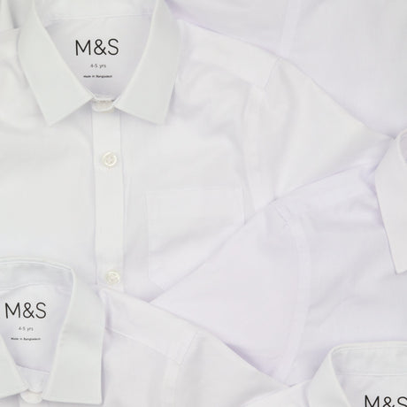 School Shirts White 6-Pack