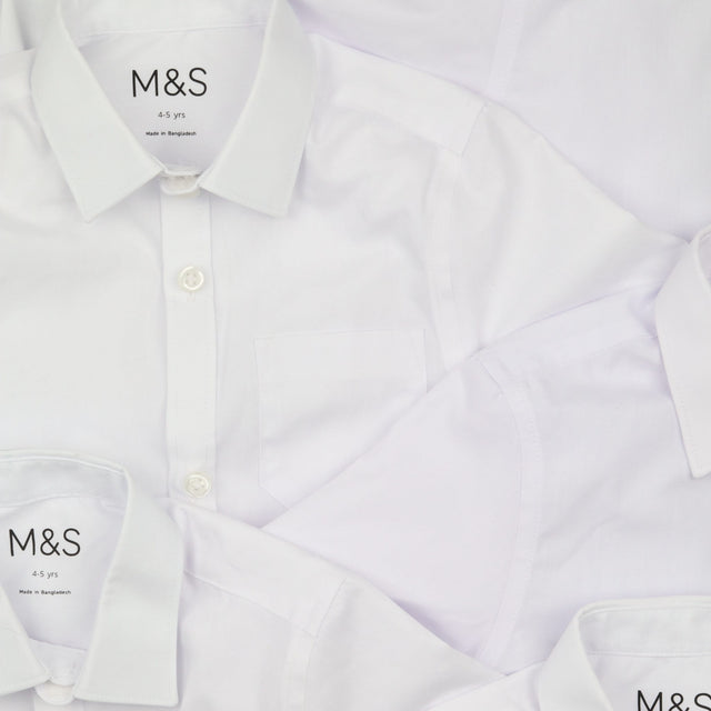 School Shirts White 6-Pack