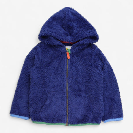 Fleece zip up blue with green trim