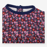 Dress Long Sleeved Navy Pink and Red Floral