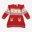Red Reindeer Knit Dress