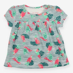 T-shirt short sleeve parrots and toucans