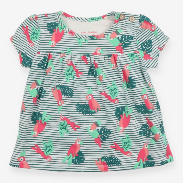T-shirt short sleeve parrots and toucans