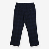Blue checked woven trousers