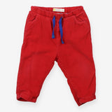 Cord Trouser Red with Blue Strings