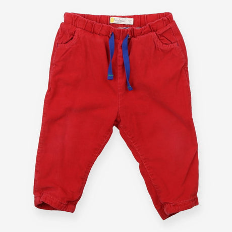 Cord Trouser Red with Blue Strings