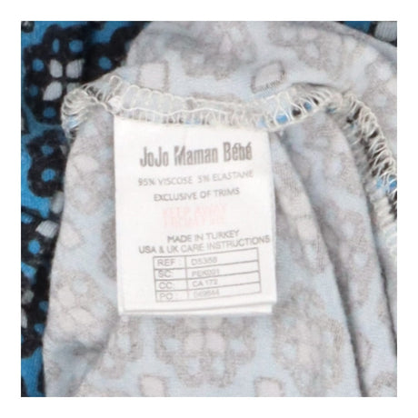 Blue geometric Maternity/Nursing top