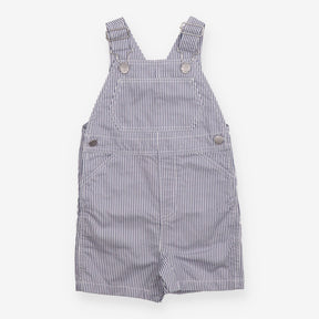 Jersey Shortie Dungaree Blue and White Strip