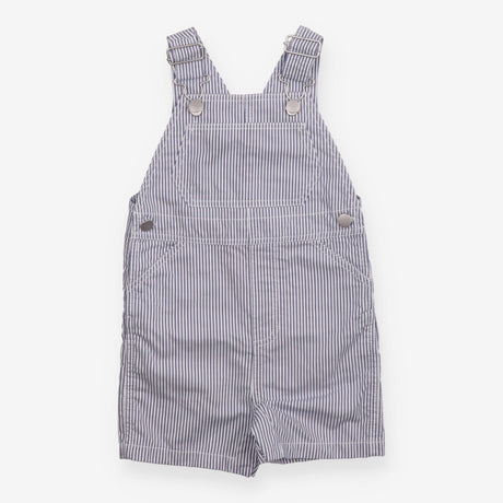Jersey Shortie Dungaree Blue and White Strip