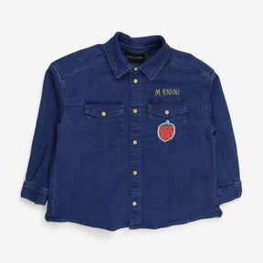 Denim Shirt Strawberry Pocket