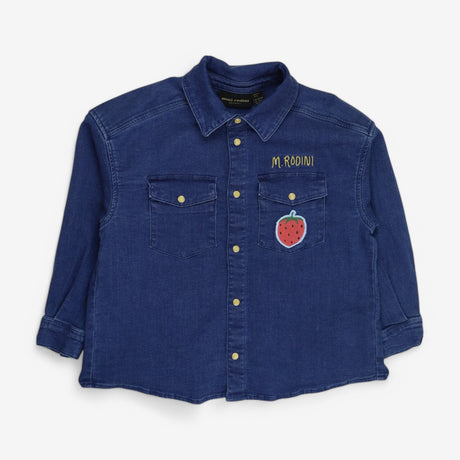 Denim Shirt Strawberry Pocket