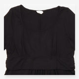 Maternity Top Black Layered Bodice Nursing Stretch