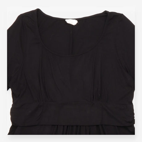 Maternity Top Black Layered Bodice Nursing Stretch