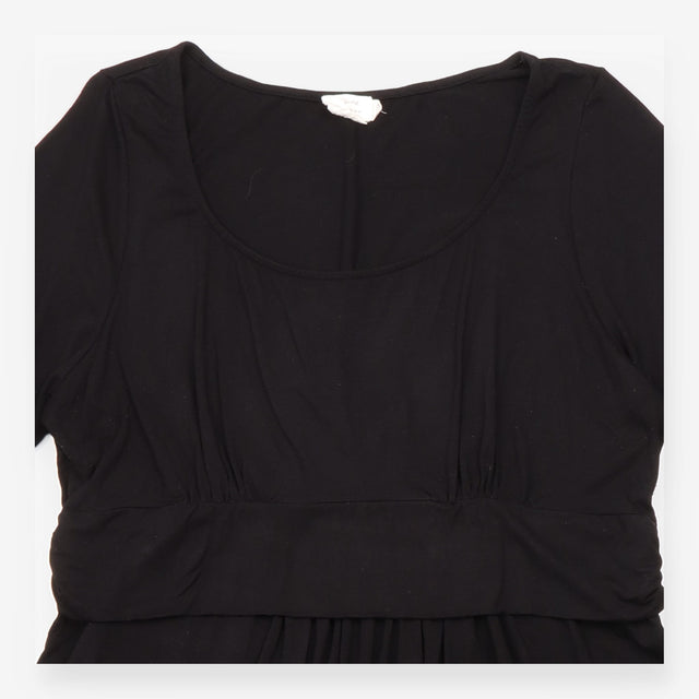 Maternity Top Black Layered Bodice Nursing Stretch