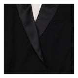 Blazer Black Satin Lapel Tuxedo Long Line Single B